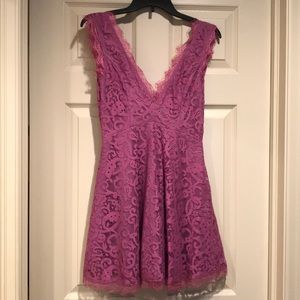 Tobi Mauve lace skater dress size Small